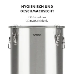 Gärkeller Pro XL Fermentierkessel 60 Liter Ablassventil 304-Edelstahl -Deutschland Klarstein Verkaufs-Shop 10035622 de 0006 logo