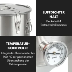 Gärkeller Pro XL Fermentierkessel 60 Liter Ablassventil 304-Edelstahl -Deutschland Klarstein Verkaufs-Shop 10035622 de 0007 logo