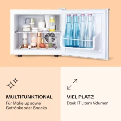 Pretty Cool Make-Up-Kühlschrank Apricot 17 Liter 50 Watt 1 Boden -Deutschland Klarstein Verkaufs-Shop 10035625 de 0003 logo