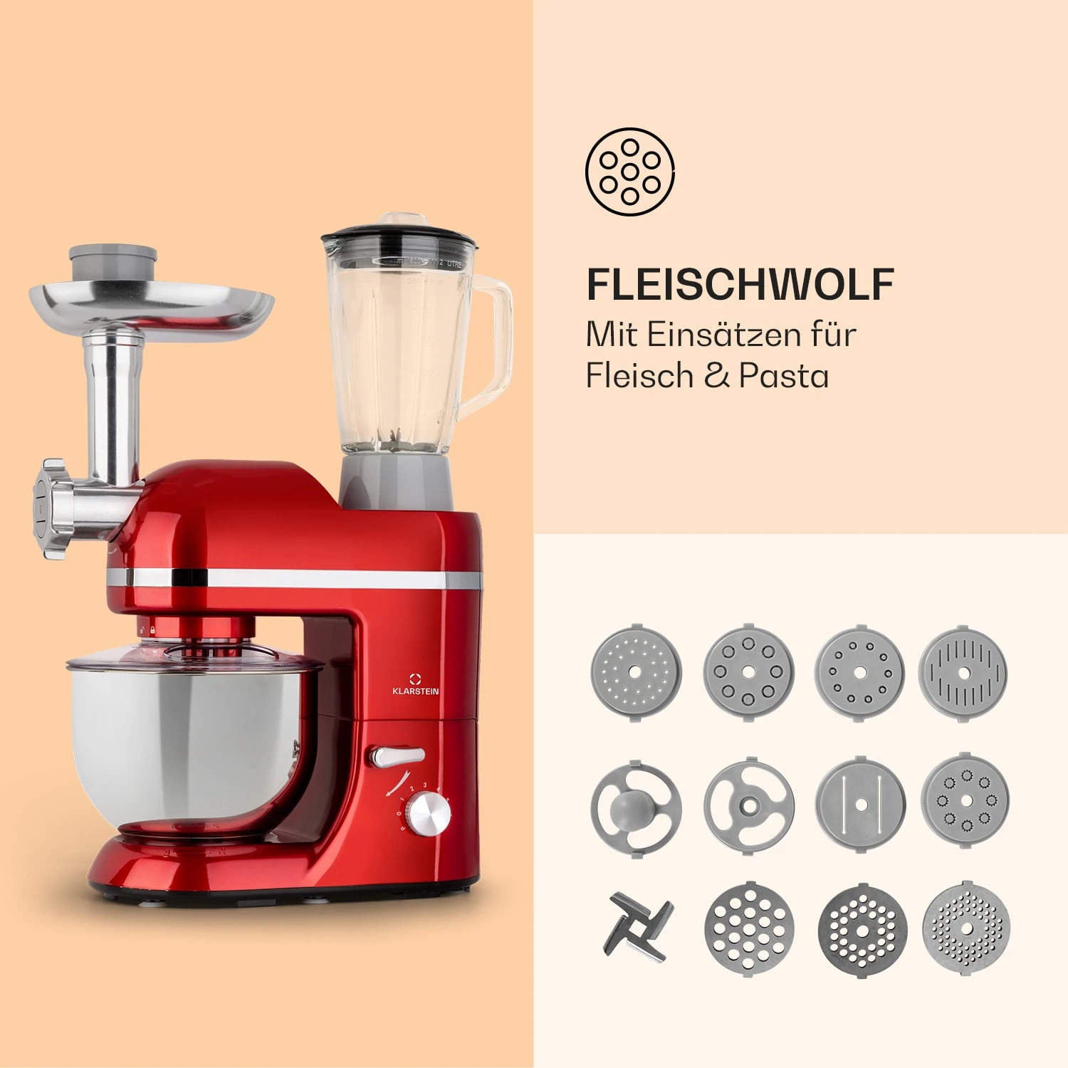 Lucia Elegance Küchenmaschine Mixer Fleischwolf 2000W BPA-frei Lucia Elegance Küchenmaschine Mixer Fleischwolf 2000W BPA-frei -Deutschland Klarstein Verkaufs-Shop 10035641 de 0005 logo