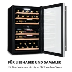 Vinamour 37 Duo Weinkühlschrank 2 Kühlzonen 112 Liter 37 Flaschen -Deutschland Klarstein Verkaufs-Shop 10035663 de 0003 logo