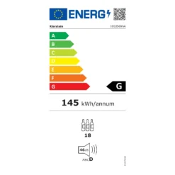 Bovella 18 Duo+ Zweizonen-Weinkühlschrank 50l 18 Fl. Glastür -Deutschland Klarstein Verkaufs-Shop 10035696 energy label