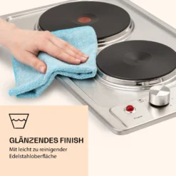 Appetito Domino Elektrokochfeld 2 Platten 3000 Watt Edelstahl -Deutschland Klarstein Verkaufs-Shop 10035700 de 0005 logo