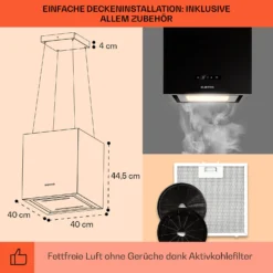 Kronleuchter Smart Inselabzugshaube 595m³/h App-Steuerung LED-Panel -Deutschland Klarstein Verkaufs-Shop 10035710 de 0005 usp