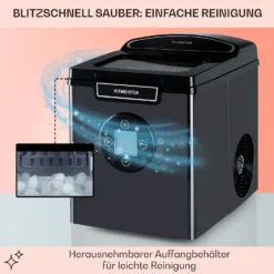 Icemeister 2G Eiswürfelmaschine 12kg/24h LC-Display Edelstahl -Deutschland Klarstein Verkaufs-Shop 10035712 de 0005 usp