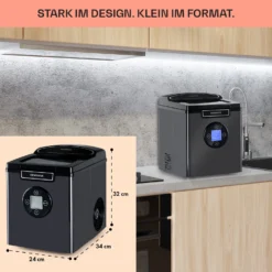 Icemeister 2G Eiswürfelmaschine 12kg/24h LC-Display Edelstahl -Deutschland Klarstein Verkaufs-Shop 10035712 de 0006 usp