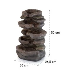 Stonehenge Solarbrunnen LED-Beleuchtung Polyresin Lithium-Ionen-Akku -Deutschland Klarstein Verkaufs-Shop 10035727 yy 0008 dimensions