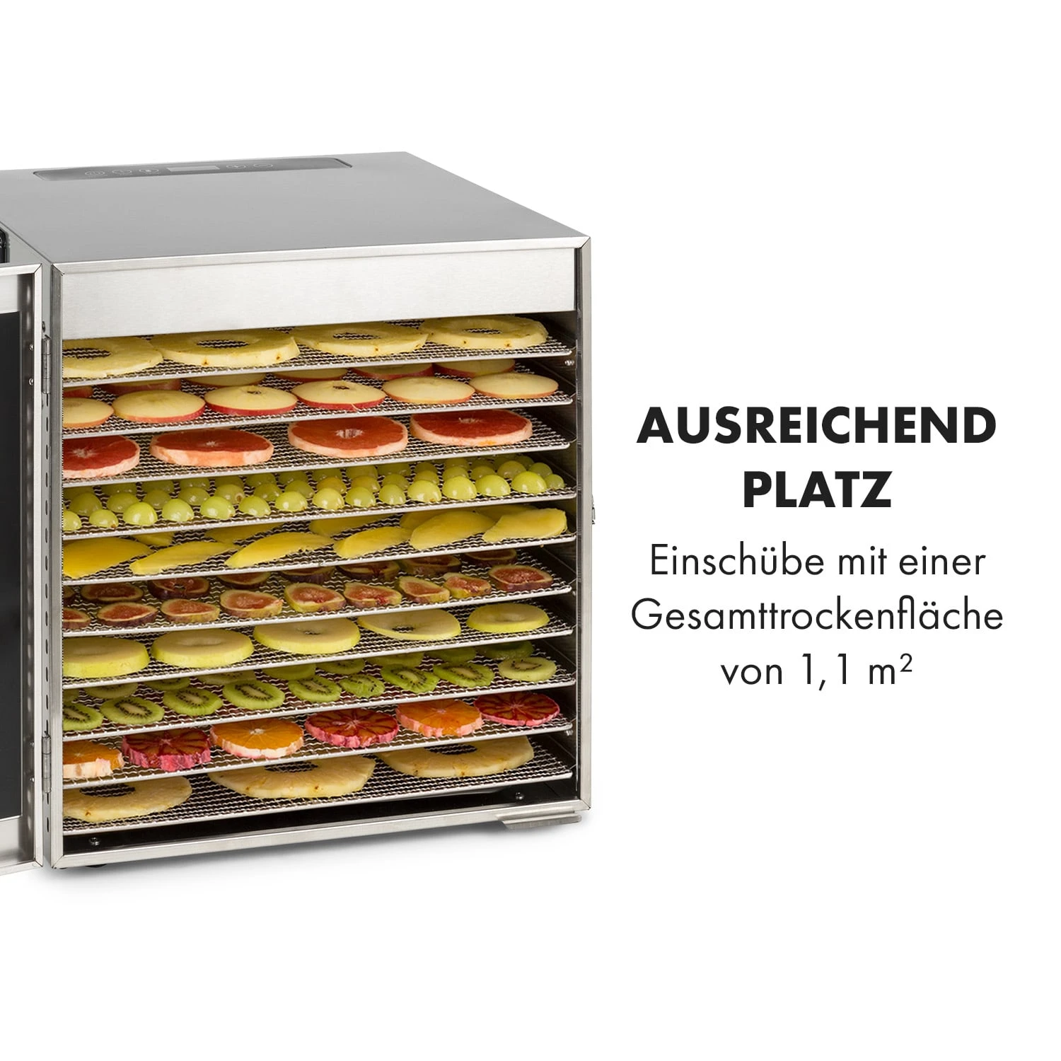 Captain Jerky 110 Dörrautomat 1000W 30-90 °C 24h-Timer Edelstahl Captain Jerky 110 Dörrautomat 1000W 30-90 °C 24h-Timer Edelstahl -Deutschland Klarstein Verkaufs-Shop 10035735 de 0004 logo