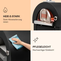 Diavolo Napoletana Pizzaofen Holzofen Rostfreier Edelstahl -Deutschland Klarstein Verkaufs-Shop 10035759 de 0004 logo