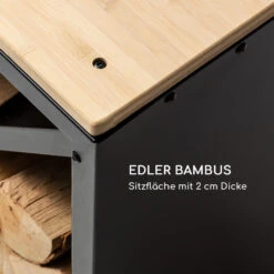 Kindlewood S Black Holzspeicher Sitzbank 57x56x36cm Bambus Zink -Deutschland Klarstein Verkaufs-Shop 10035760 de 0004 logo