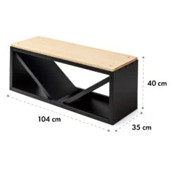 Kindlewood L Black Holzspeicher Sitzbank 104x40x35cm Bambus Zink -Deutschland Klarstein Verkaufs-Shop 10035762 yy 0006 logo