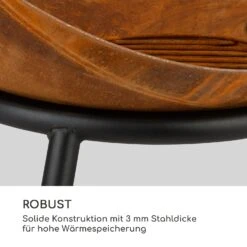 Fireball Rust Feuerschale 60 Cm Ø Kippbare Rost-Finish Rost / Holz -Deutschland Klarstein Verkaufs-Shop 10035771 de 0004 logo