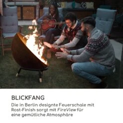 Fireball Rust Feuerschale 60 Cm Ø Kippbare Rost-Finish Rost / Holz -Deutschland Klarstein Verkaufs-Shop 10035771 de 0005 logo