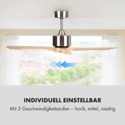 Santa Elena Deckenventilator 52" 9.060m³/h 3 Echtholzflügel -Deutschland Klarstein Verkaufs-Shop 10035789 de 0005 logo