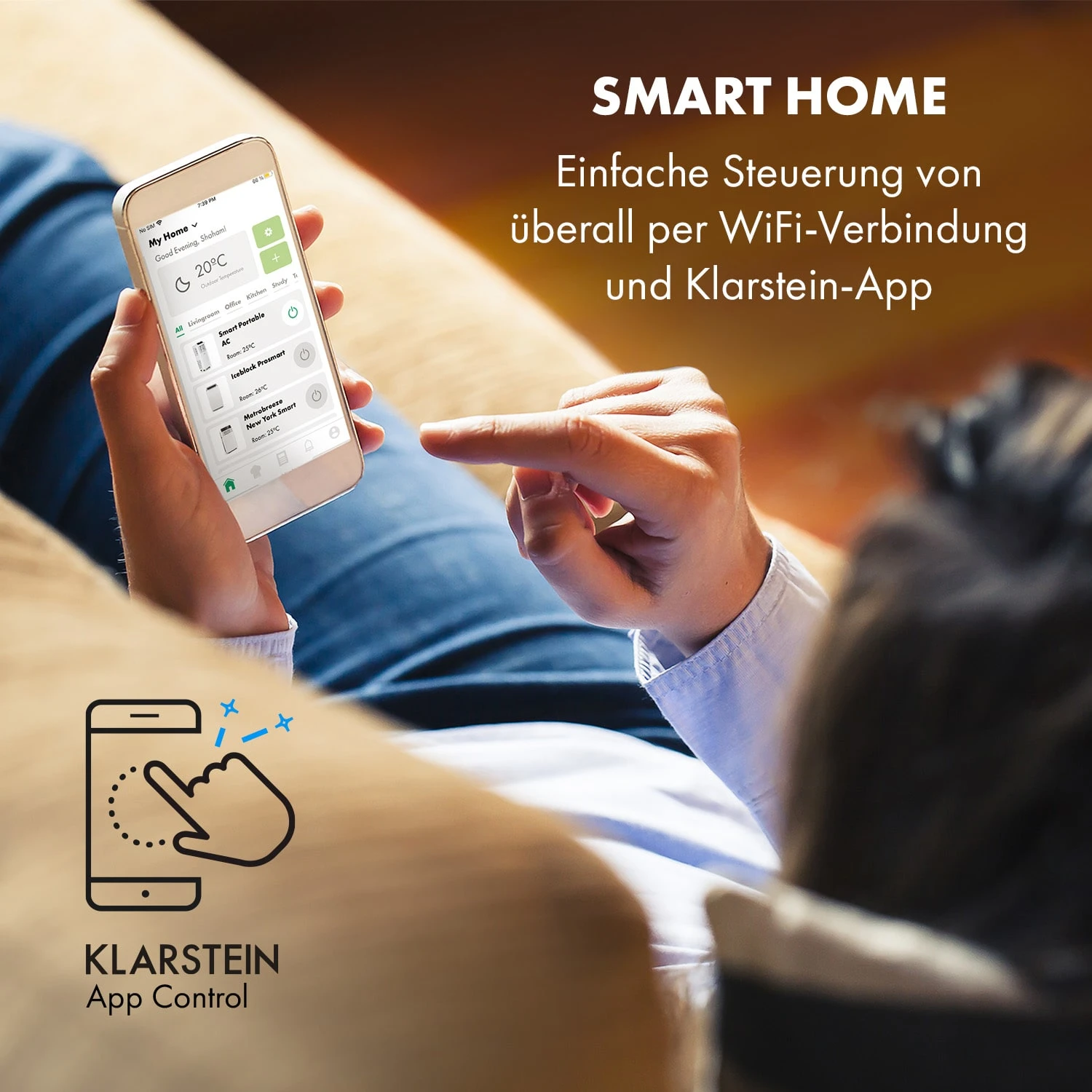 Pure Blizzard Smart 7k mobile Klimaanlage 7000 BTU/2,1 kW EEC A Fernbedienung weiß Pure Blizzard Smart 7k Mobile Klimaanlage 7000 BTU/2,1 KW EEC A Fernbedienung Weiß -Deutschland Klarstein Verkaufs-Shop 10035805 de 0002 logo