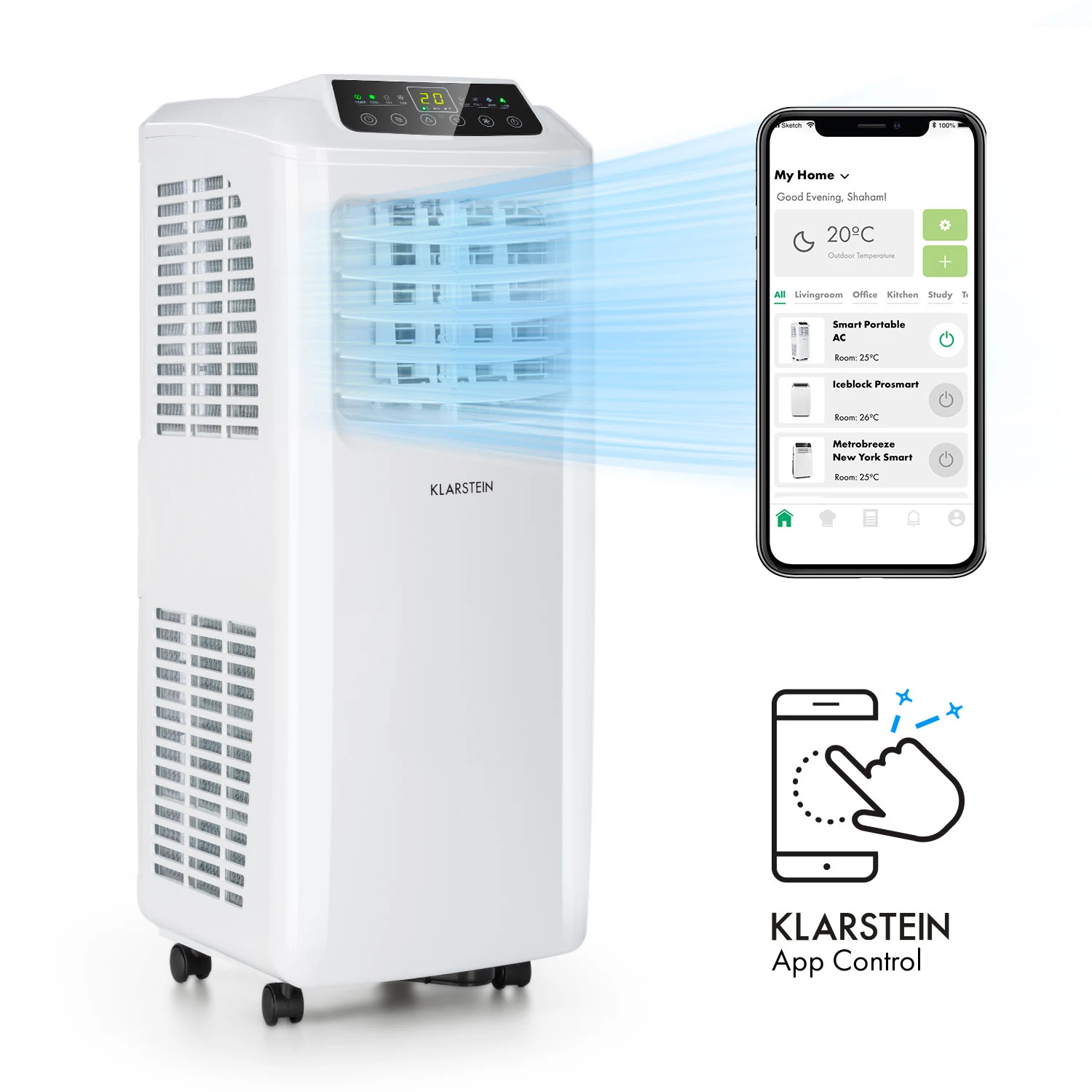 Pure Blizzard Smart 7k mobile Klimaanlage 7000 BTU/2,1 kW EEC A Fernbedienung weiß Pure Blizzard Smart 7k Mobile Klimaanlage 7000 BTU/2,1 KW EEC A Fernbedienung Weiß -Deutschland Klarstein Verkaufs-Shop 10035805 yy 0001 titel