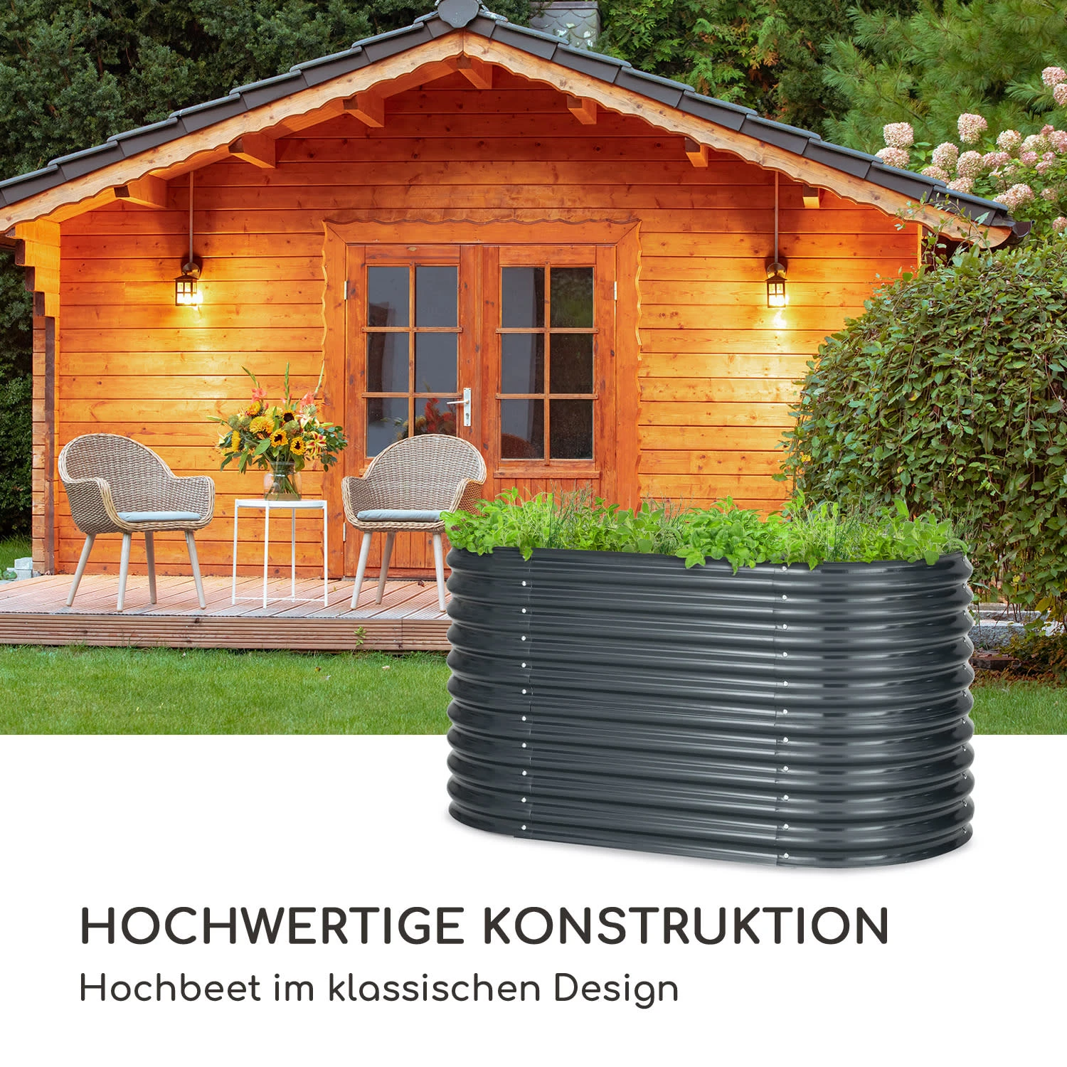 High Grow Hochbeet 160 x 80 x 80 cm Stahl-Wellblech einfacher Aufbau High Grow Hochbeet 160 X 80 X 80 Cm Stahl-Wellblech Einfacher Aufbau -Deutschland Klarstein Verkaufs-Shop 10035814 de 0002 logo
