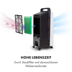 Cooler Rush Ventilator Luftkühler 5,5L 45W Fernbedienung 5x Eispack -Deutschland Klarstein Verkaufs-Shop 10035824 de 0008 logo