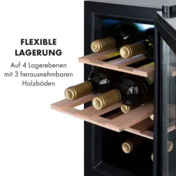 Reserva 8 Uno Weinkühlschrank 23 Ltr 8 Fl 11-18 °C 26 DB Edelstahl -Deutschland Klarstein Verkaufs-Shop 10035864 de 0007 logo
