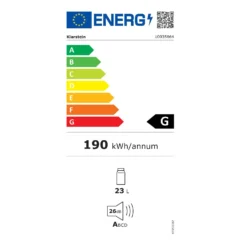 Reserva 8 Uno Weinkühlschrank 23 Ltr 8 Fl 11-18 °C 26 DB Edelstahl -Deutschland Klarstein Verkaufs-Shop 10035864 energy label