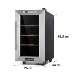 Reserva 8 Uno Weinkühlschrank 23 Ltr 8 Fl 11-18 °C 26 DB Edelstahl -Deutschland Klarstein Verkaufs-Shop 10035864 yy 0008 logo