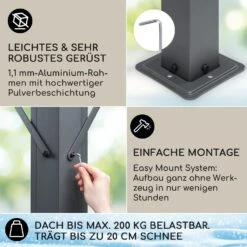 Pantheon Solid Sky Expand Pavillon Seitenwände 3x3-5,6 M Aluminium -Deutschland Klarstein Verkaufs-Shop 10035870 de 0003 usp