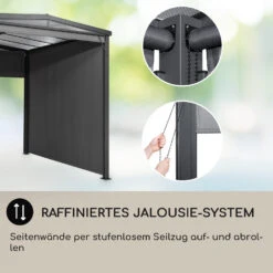 Pantheon Cortina Solid Sky Pergola Vordach 3x4m Polycarbonat -Deutschland Klarstein Verkaufs-Shop 10035873 de 0005 usp