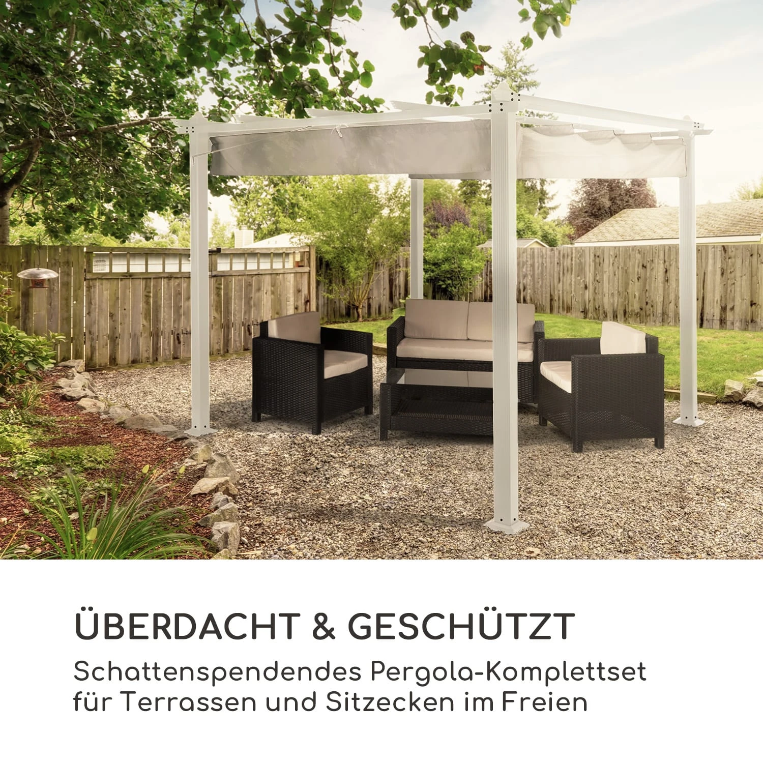 Pantheon Pergola Aluminiumkantrohr 3x3m 4 Eckpfosten wasserabweisend Pantheon Pergola Aluminiumkantrohr 3x3m 4 Eckpfosten Wasserabweisend -Deutschland Klarstein Verkaufs-Shop 10035875 de 0002 logo