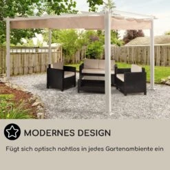 Pantheon Pergola Aluminiumkantrohr 3x4m 4 Eckpfosten Wasserabweisend -Deutschland Klarstein Verkaufs-Shop 10035878 DE 0006 usp