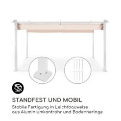 Pantheon Pergola Aluminiumkantrohr 3x4m 4 Eckpfosten Wasserabweisend -Deutschland Klarstein Verkaufs-Shop 10035878 de 0003 logo