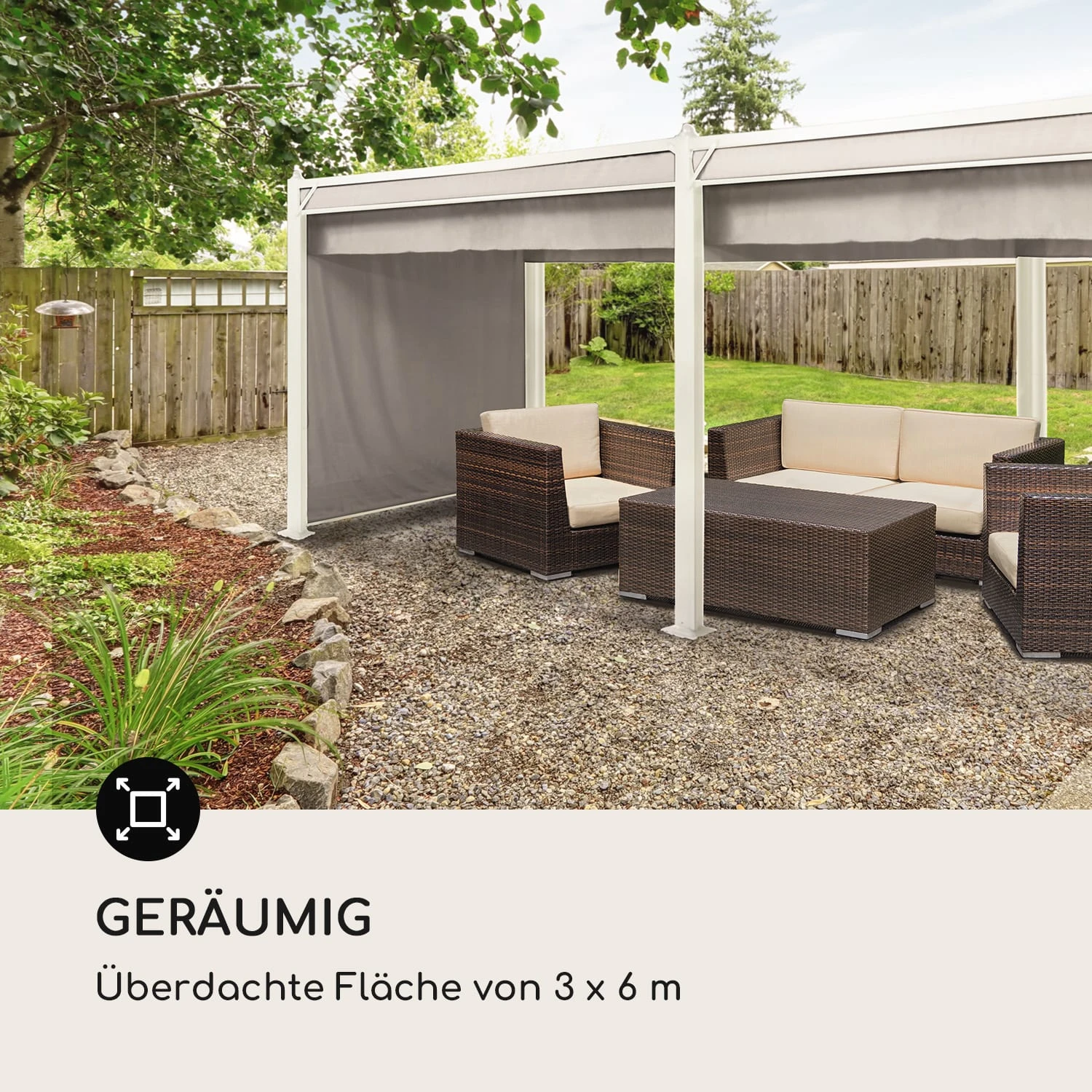 Pantheon Cortina Pavillon mit Dach 3x6m 4 Seitenteile Pantheon Cortina Pavillon Mit Dach 3x6m 4 Seitenteile -Deutschland Klarstein Verkaufs-Shop 10035885 de 0004 logo