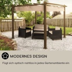 Pantheon Rust Pergola Aluminium 3x3m 6 Eckpfosten Wasserabweisend -Deutschland Klarstein Verkaufs-Shop 10035887 DE 0006 usp