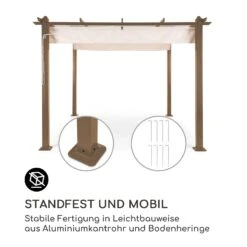 Pantheon Rust Pergola Aluminium 3x3m 6 Eckpfosten Wasserabweisend -Deutschland Klarstein Verkaufs-Shop 10035887 de 0003 logo