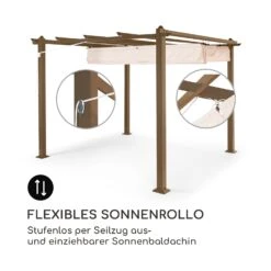 Pantheon Rust Pergola Aluminium 3x3m 6 Eckpfosten Wasserabweisend -Deutschland Klarstein Verkaufs-Shop 10035887 de 0004 logo