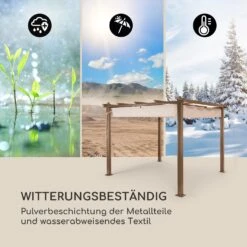 Pantheon Rust Pergola Aluminium 3x3m 6 Eckpfosten Wasserabweisend -Deutschland Klarstein Verkaufs-Shop 10035887 de 0005 logo