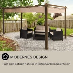 Pantheon Rust Pergola Aluminium 3x4m 6 Eckpfosten Wasserabweisend -Deutschland Klarstein Verkaufs-Shop 10035889 DE 0006 usp