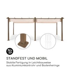 Pantheon Rust Pergola Aluminium 3x6m 6 Eckpfosten Wasserabweisend -Deutschland Klarstein Verkaufs-Shop 10035891 de 0003 logo