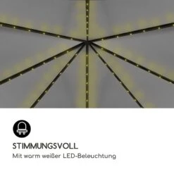 Pantheon Solid Sky Ambient Solar Pavillon Mit Grauem Dach 3x3m Polycarbonat Aluminium -Deutschland Klarstein Verkaufs-Shop 10035899 de 0003 logo