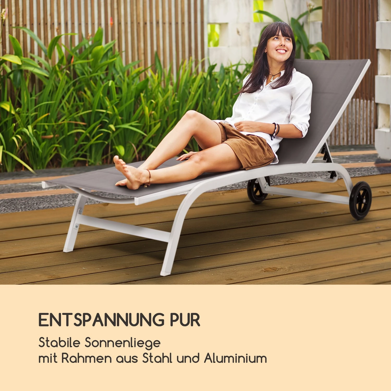 Limala Sonnenliege Lounger Stahl/Aluminium Textilene 150 kg mobil Limala Sonnenliege Lounger Stahl/Aluminium Textilene 150 Kg Mobil -Deutschland Klarstein Verkaufs-Shop 10035921 de 0002 logo