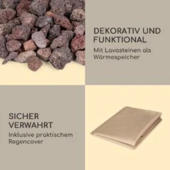 Prati Gas-Feuerstelle 13 KW Elektrisches Zündsystem Lavasteine Inkl. Regenschutz -Deutschland Klarstein Verkaufs-Shop 10035935 de 0007 logo
