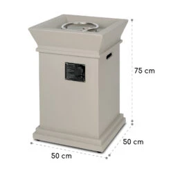 Prati Gas-Feuerstelle 13 KW Elektrisches Zündsystem Lavasteine Inkl. Regenschutz -Deutschland Klarstein Verkaufs-Shop 10035935 yy 0008 dimensions