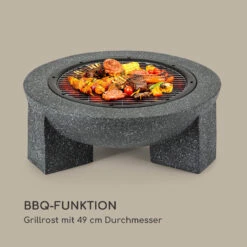 Troja Feuerschale Grill Ø 75 Cm Funkenfang Stahl Kunststein Feuerfest -Deutschland Klarstein Verkaufs-Shop 10035976 de 0003 logo