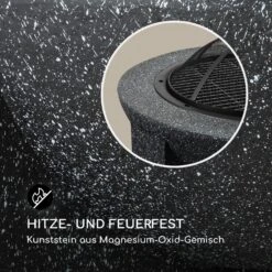 Troja Feuerschale Grill Ø 75 Cm Funkenfang Stahl Kunststein Feuerfest -Deutschland Klarstein Verkaufs-Shop 10035976 de 0004 logo
