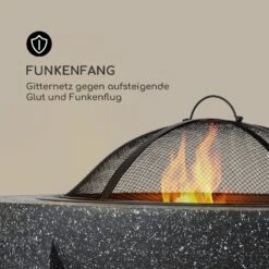 Troja Feuerschale Grill Ø 75 Cm Funkenfang Stahl Kunststein Feuerfest -Deutschland Klarstein Verkaufs-Shop 10035976 de 0005 logo