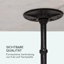 Patras Onyx Bistro-Tisch Mit Jugendstil Marmor 60 X 60 Cm Höhe: 72 Cm Dreibein -Deutschland Klarstein Verkaufs-Shop 10035979 de 0006 logo