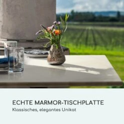Patras Onyx Bistro-Tisch Mit Jugendstil Marmor 60 X 60 Cm Höhe: 72 Cm Rund -Deutschland Klarstein Verkaufs-Shop 10035980 de 0003 logo