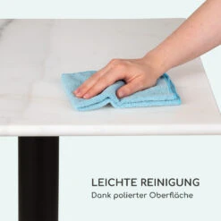 Patras Onyx Bistro-Tisch Mit Jugendstil Marmor 60 X 60 Cm Höhe: 72 Cm Rund -Deutschland Klarstein Verkaufs-Shop 10035980 de 0004 logo