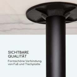 Patras Onyx Bistro-Tisch Mit Jugendstil Marmor 60 X 60 Cm Höhe: 72 Cm Rund -Deutschland Klarstein Verkaufs-Shop 10035980 de 0006 logo