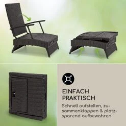 Kos Lounger Liegestuhl Mit Fußteil Stahlrahmen 6-Positionen -Deutschland Klarstein Verkaufs-Shop 10035990 de 0004 usp