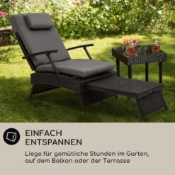 Kos Lounger Liegestuhl Mit Fußteil Stahlrahmen 6-Positionen -Deutschland Klarstein Verkaufs-Shop 10035990 de 0005 usp
